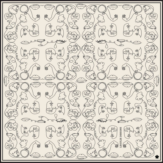 Gossip, 65cm Square Silk Scarf