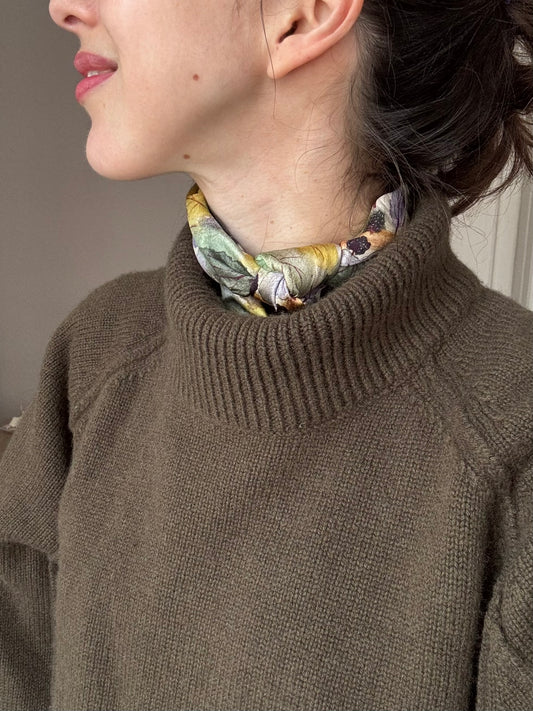 Forest House, 65 cm Square Silk Scarf