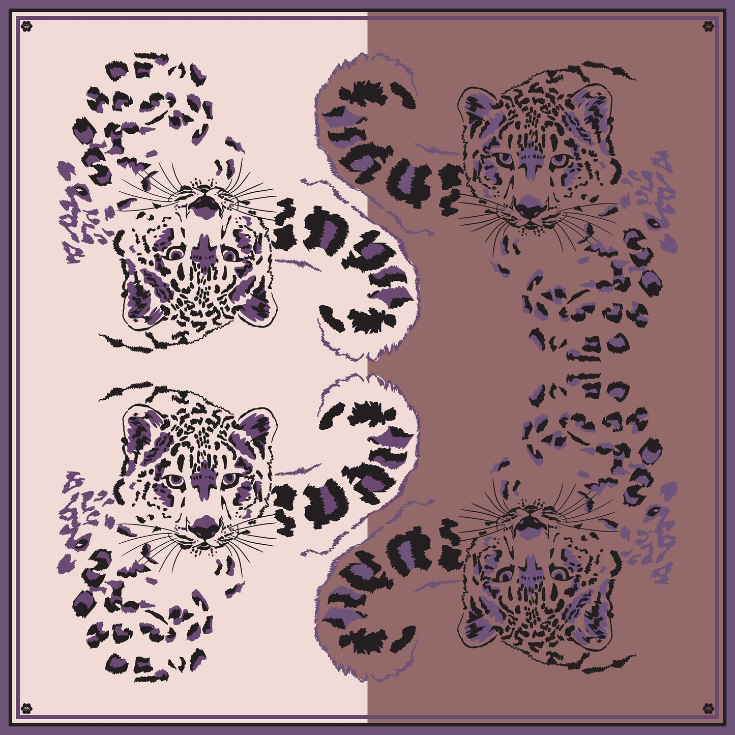 Lavender Chocolate 65cm Silk Scarf