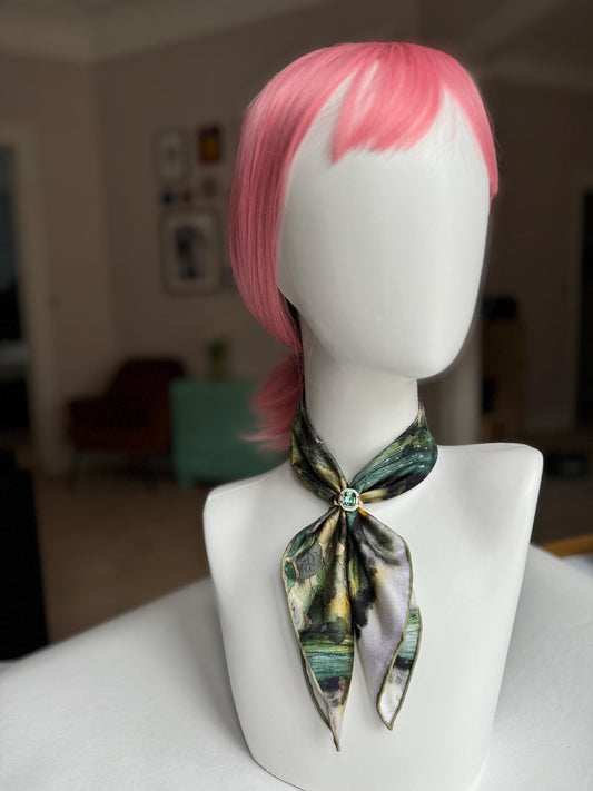 Forest House, 43 cm Square Silk Scarf