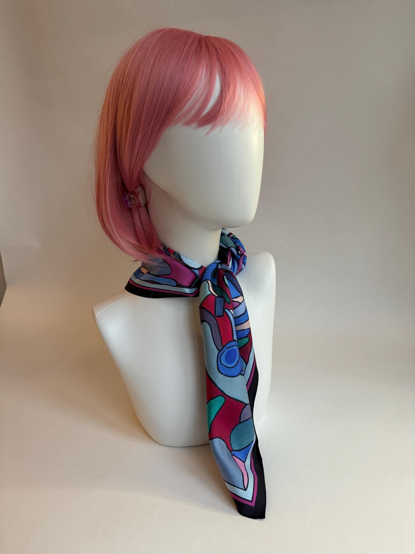 Purple Bush, 65 cm Silk Twill Square Scarf