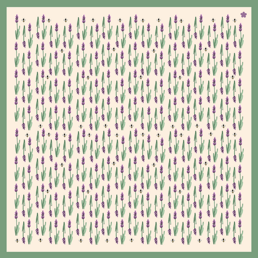 Lavender, 65 cm Square Silk Scarf