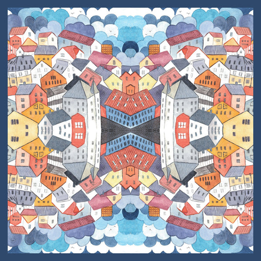 Scandinavia, 65cm Square Silk Scarf