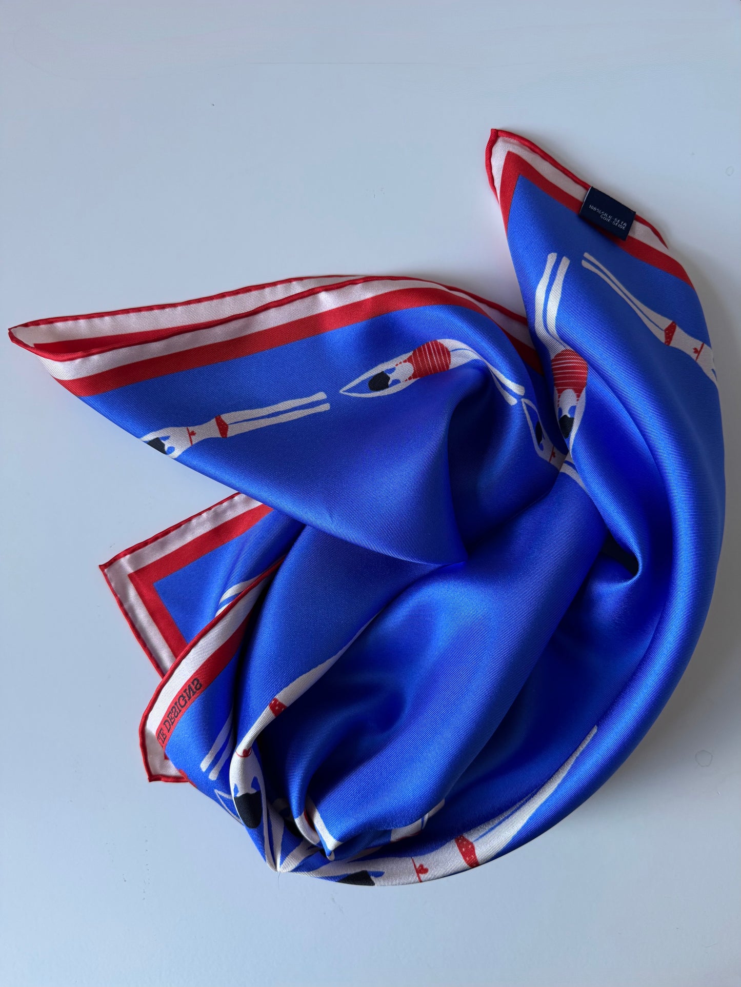 The Swimmers, 65cm Silk Scarf