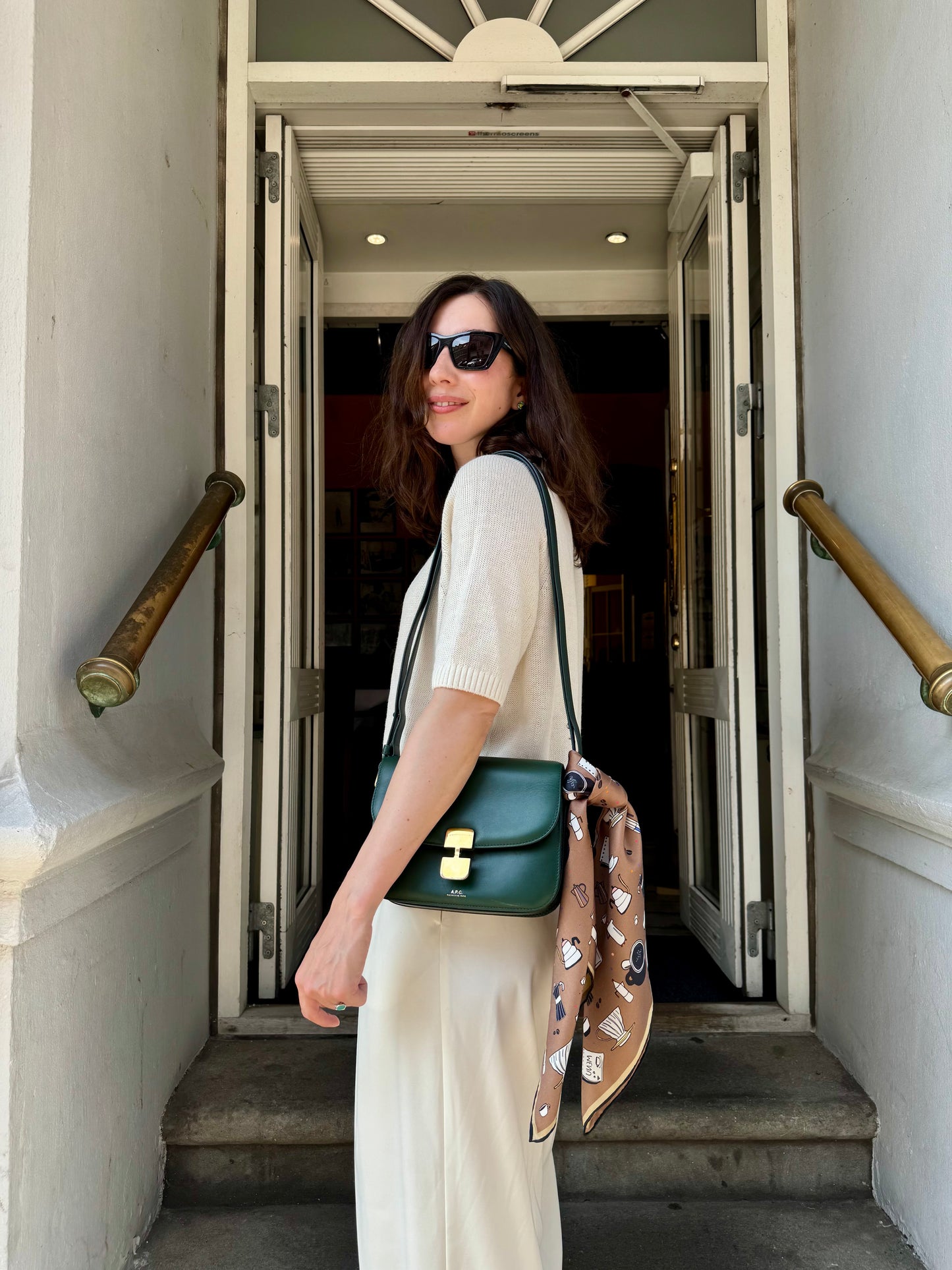 Coffee, 65cm Silk Twill Scarf