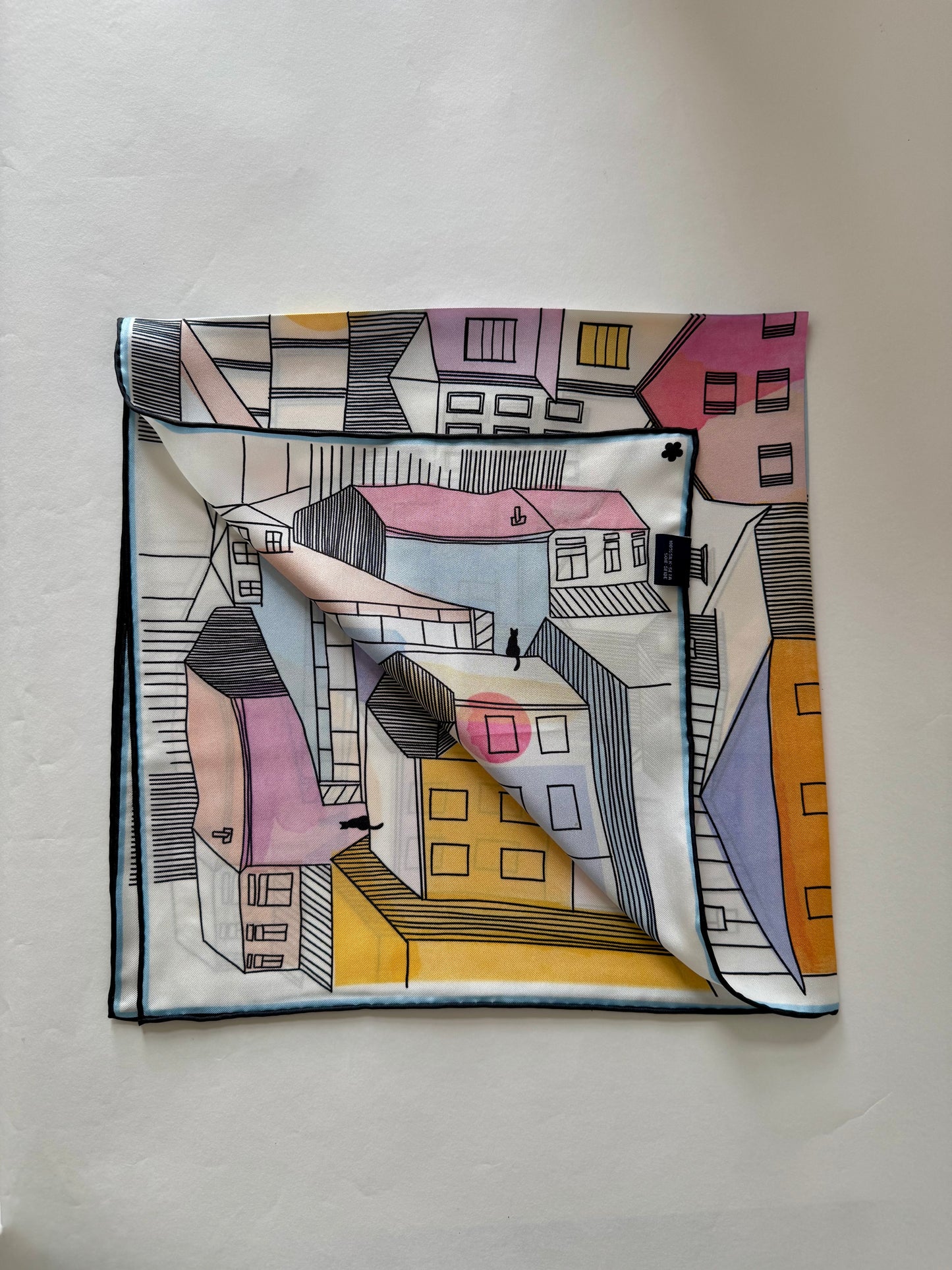 Porto Sunrise 65 cm square silk scarf