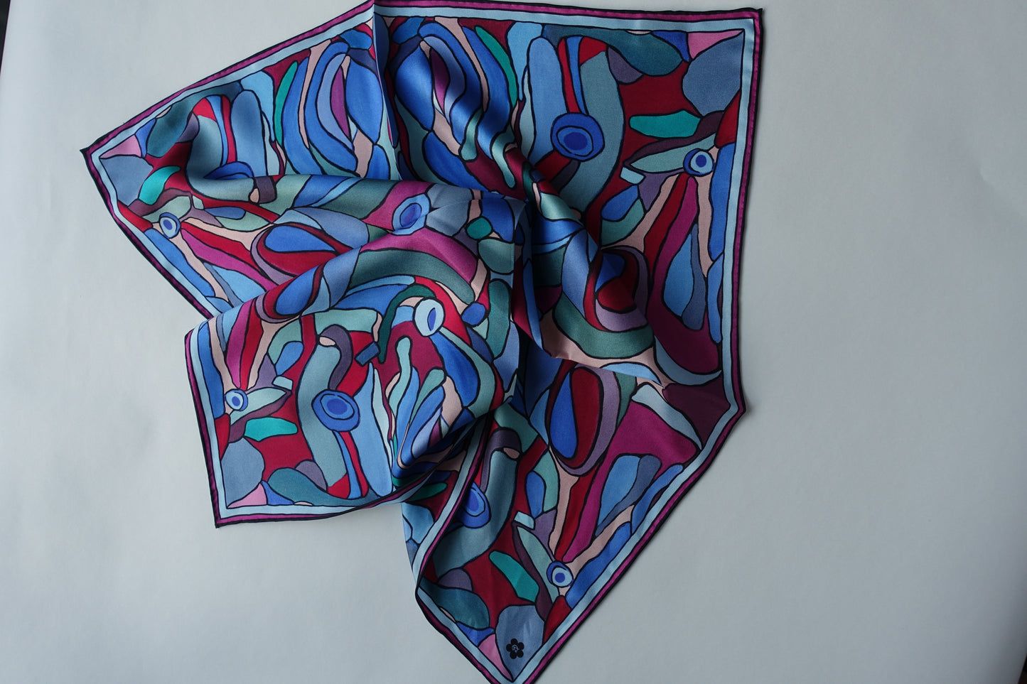 Purple Bush, 50cm Silk Scarf