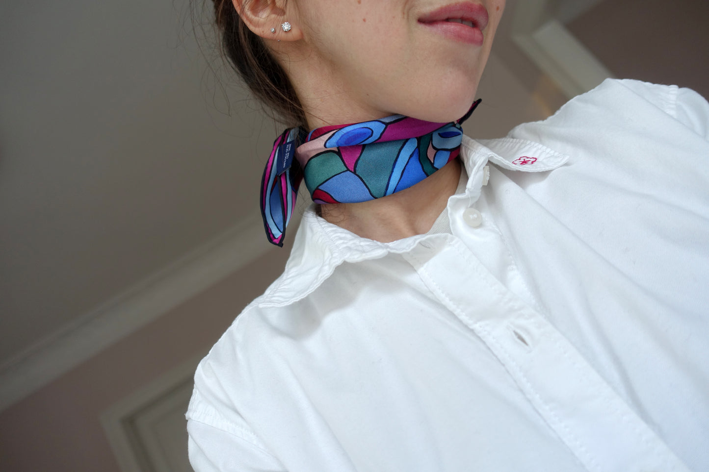Purple Bush, 50cm Silk Scarf