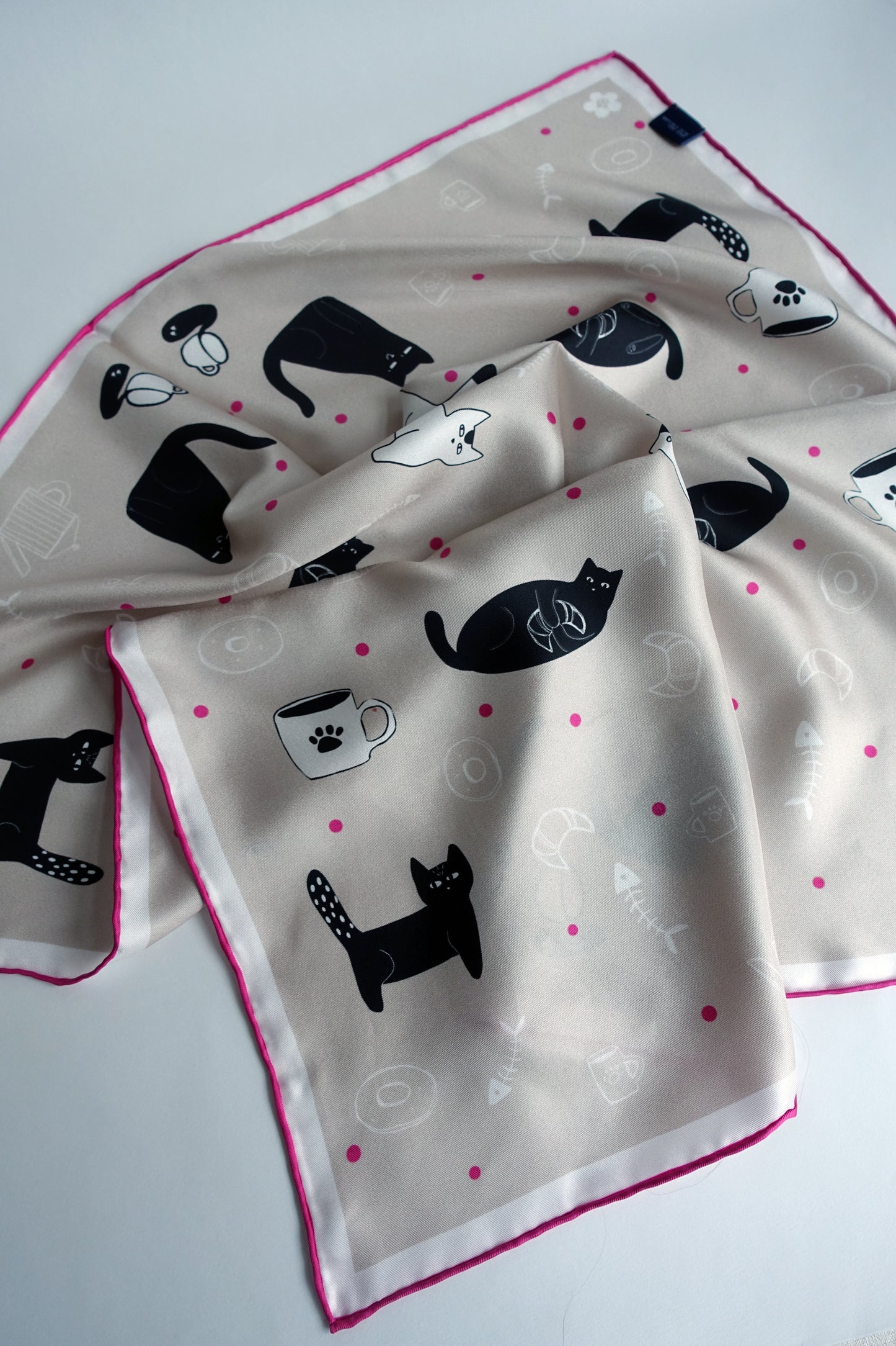 Cats, 65 cm Silk Twill Square Scarf