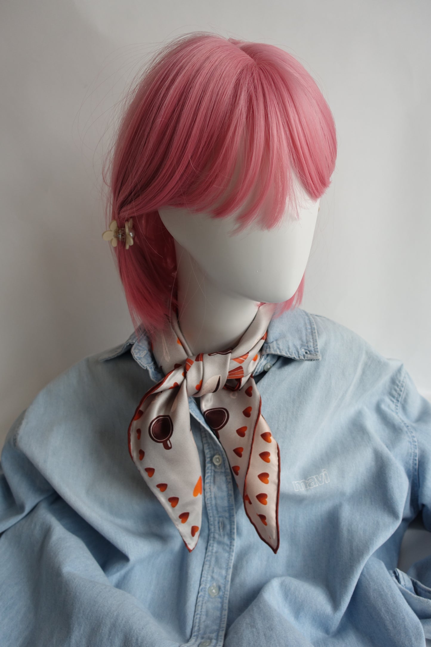 Espresso, 65cm Silk Twill Scarf