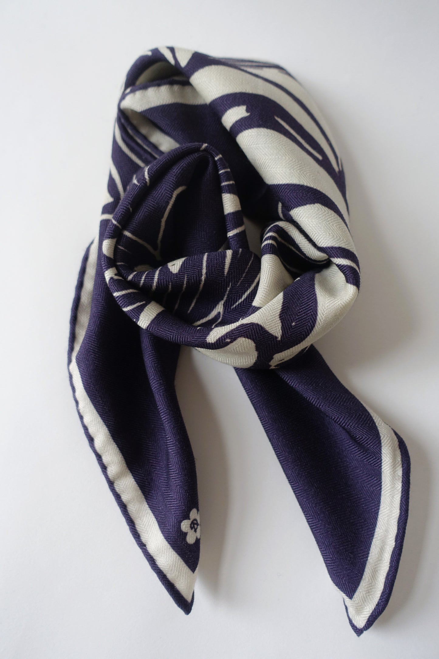 Flower Power, 65cm Silk-Wool Scarf