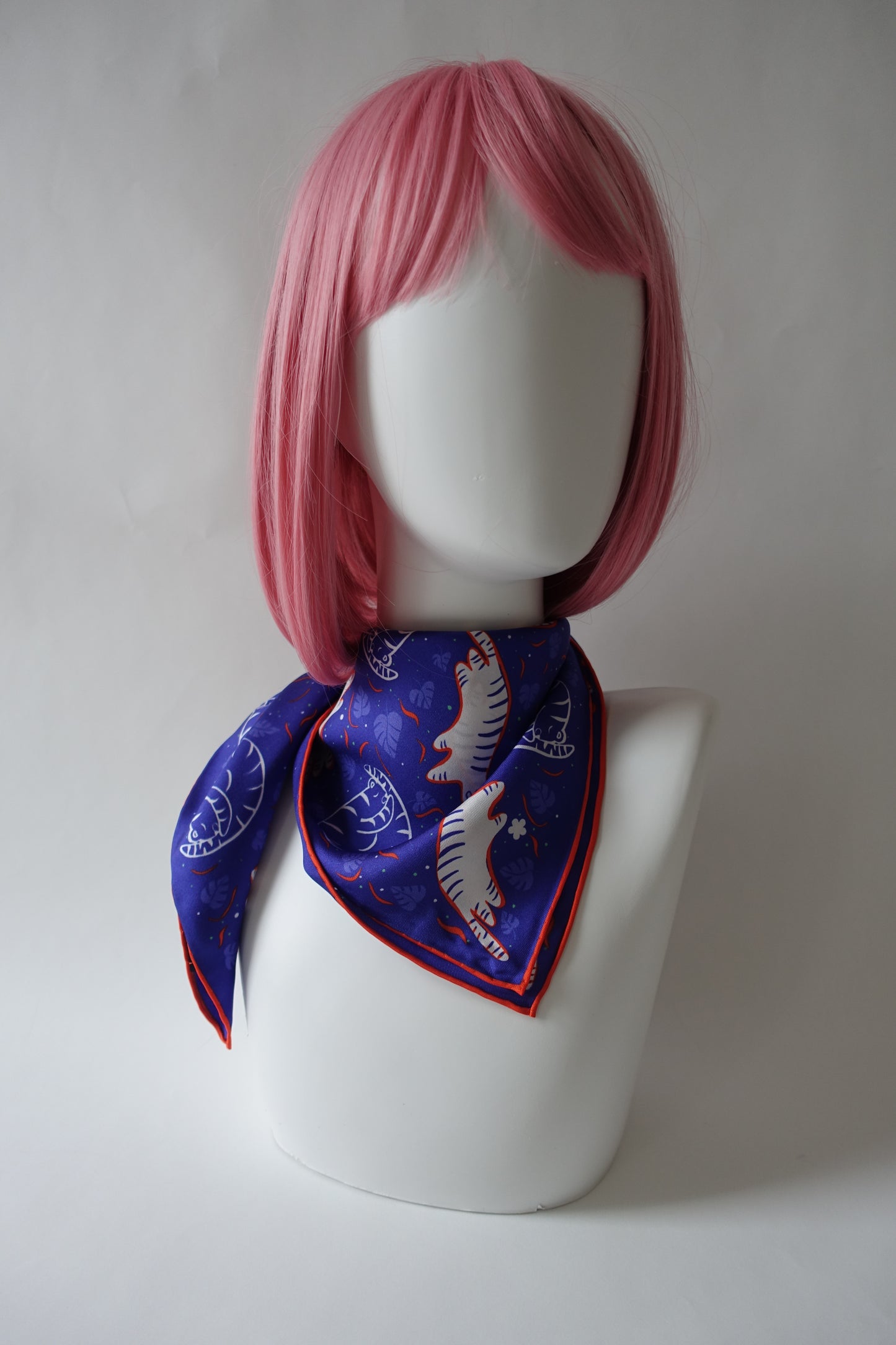 Snow Tiger, 65cm Silk Twill Scarf
