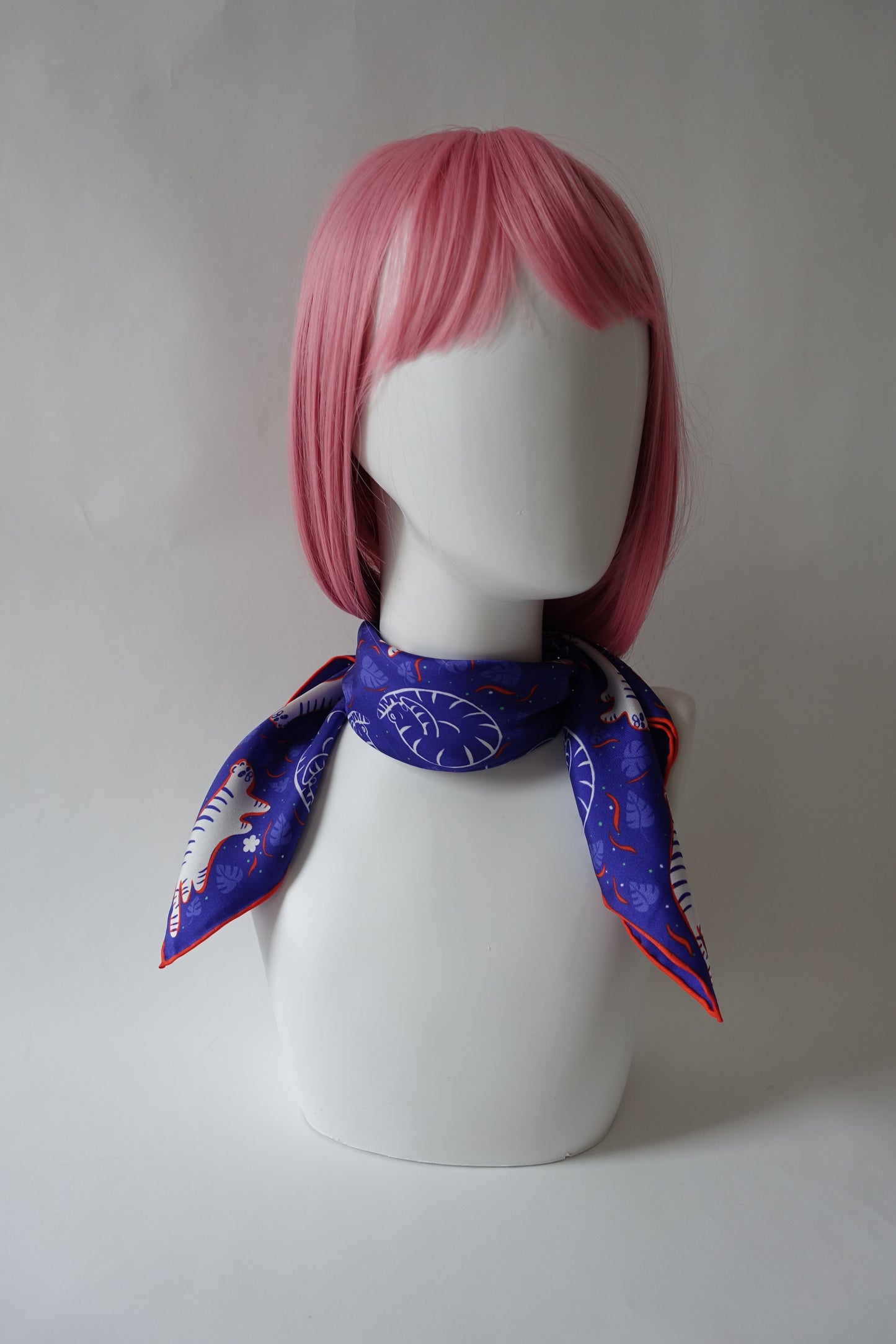 Snow Tiger, 65cm Silk Twill Scarf