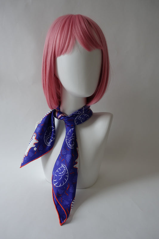 Snow Tiger, 65cm Silk Twill Scarf