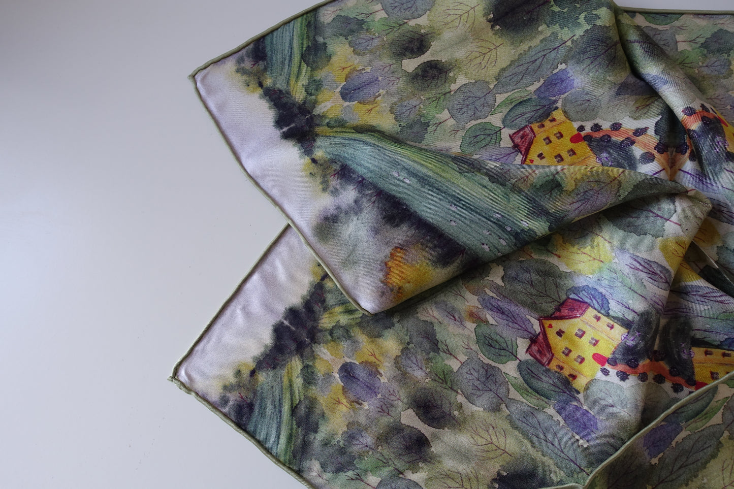 Forest House, 50cm Silk Scarf