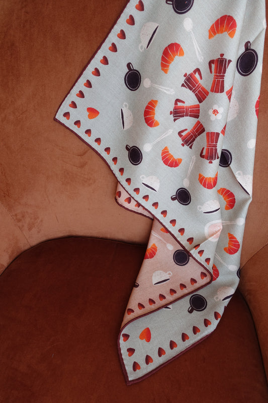 Espresso, 65cm Silk-Wool Scarf