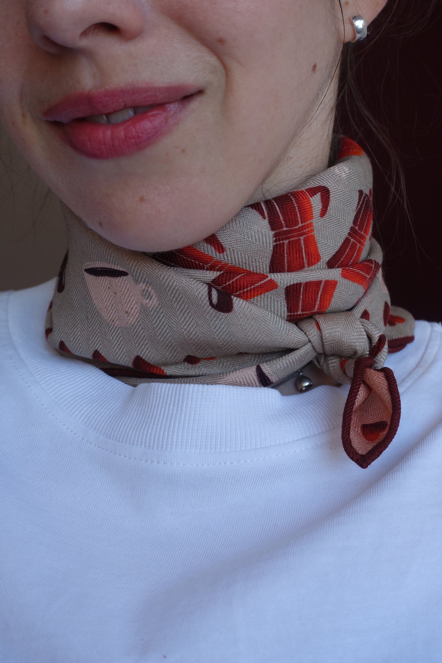 Espresso, 65cm Silk-Wool Scarf