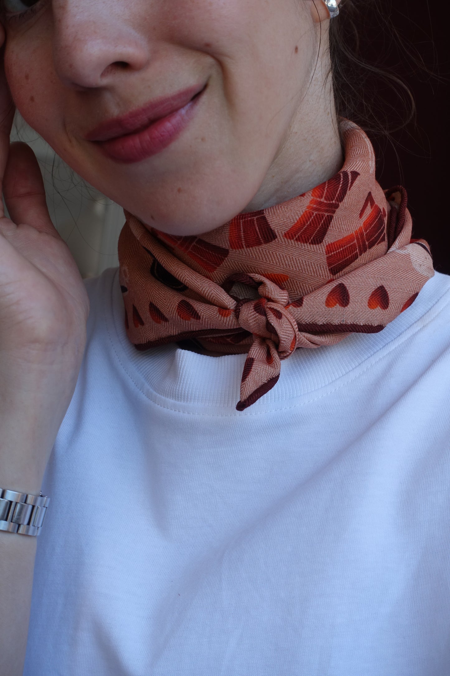 Espresso, 65cm Silk-Wool Scarf
