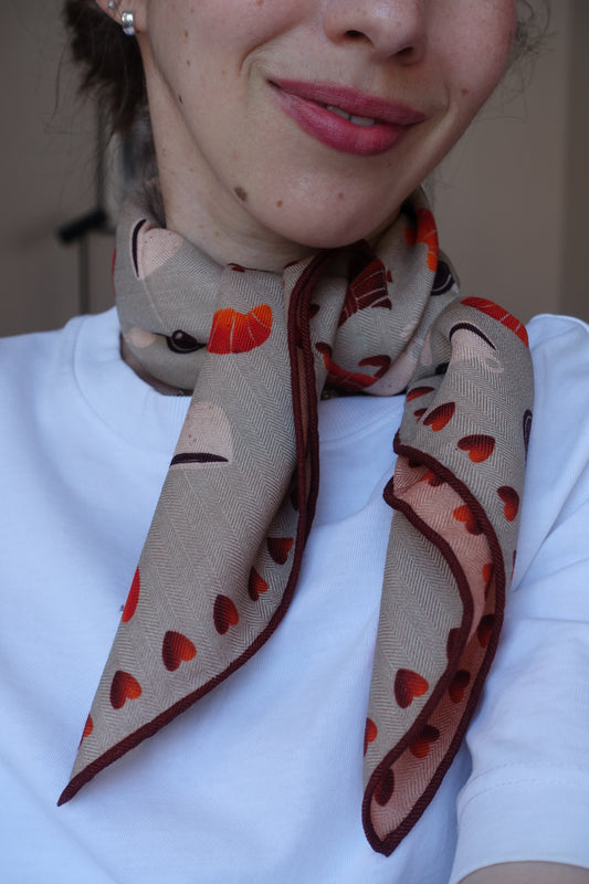 Espresso, 65cm Silk-Wool Scarf