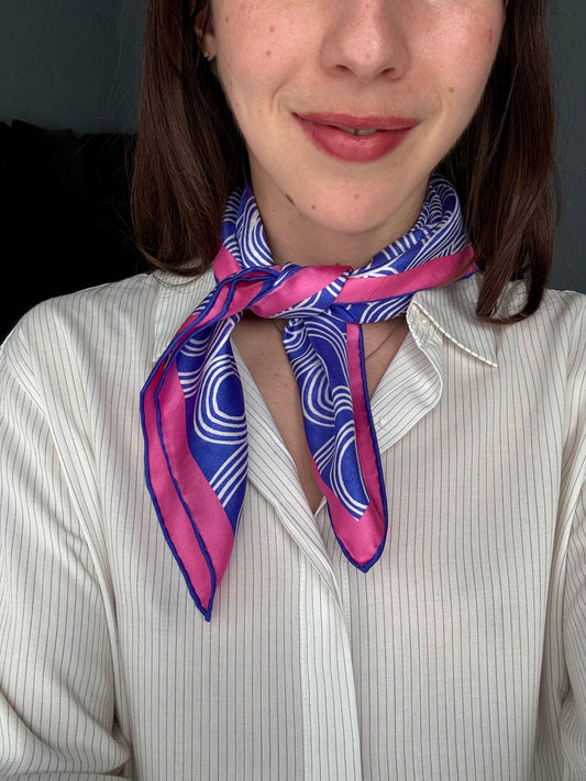 Ramen, 50cm Silk Scarf — Pink