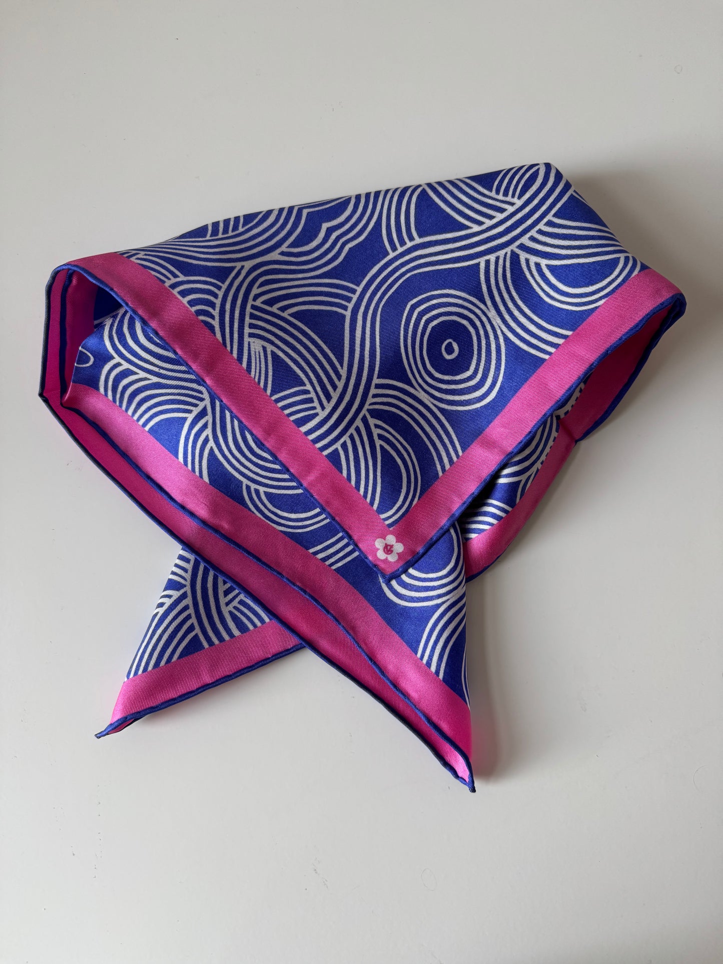 Ramen, 50cm Silk Scarf — Pink