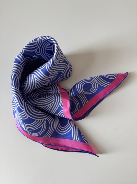 Ramen, 50cm Silk Scarf — Pink
