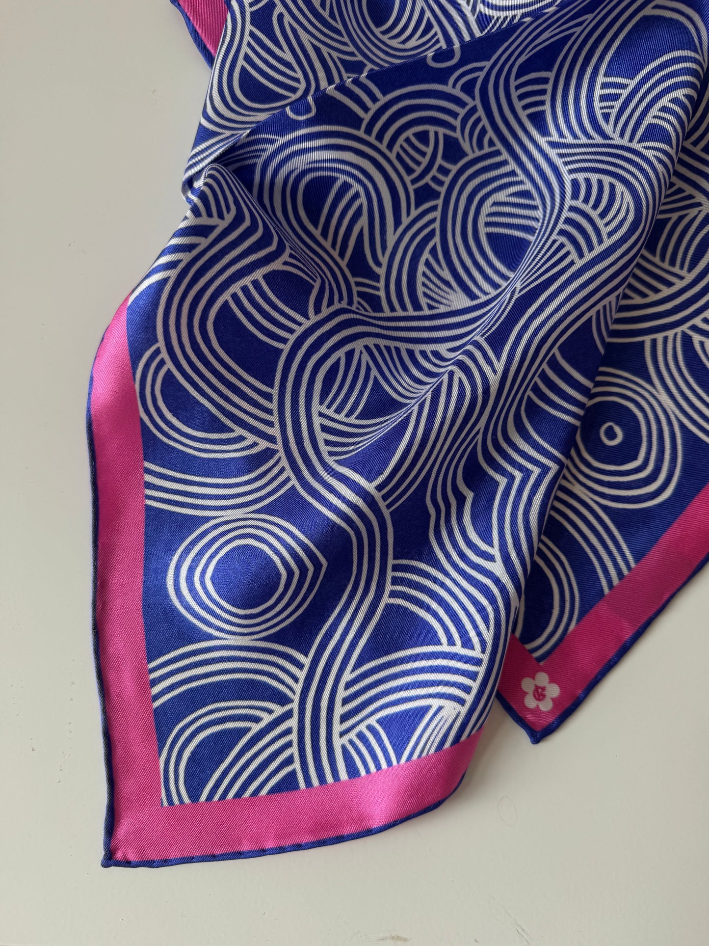 Ramen, 50cm Silk Scarf — Pink