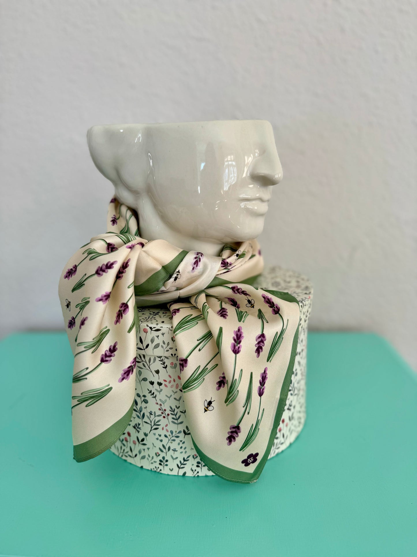 Lavender, 65 cm Square Silk Scarf