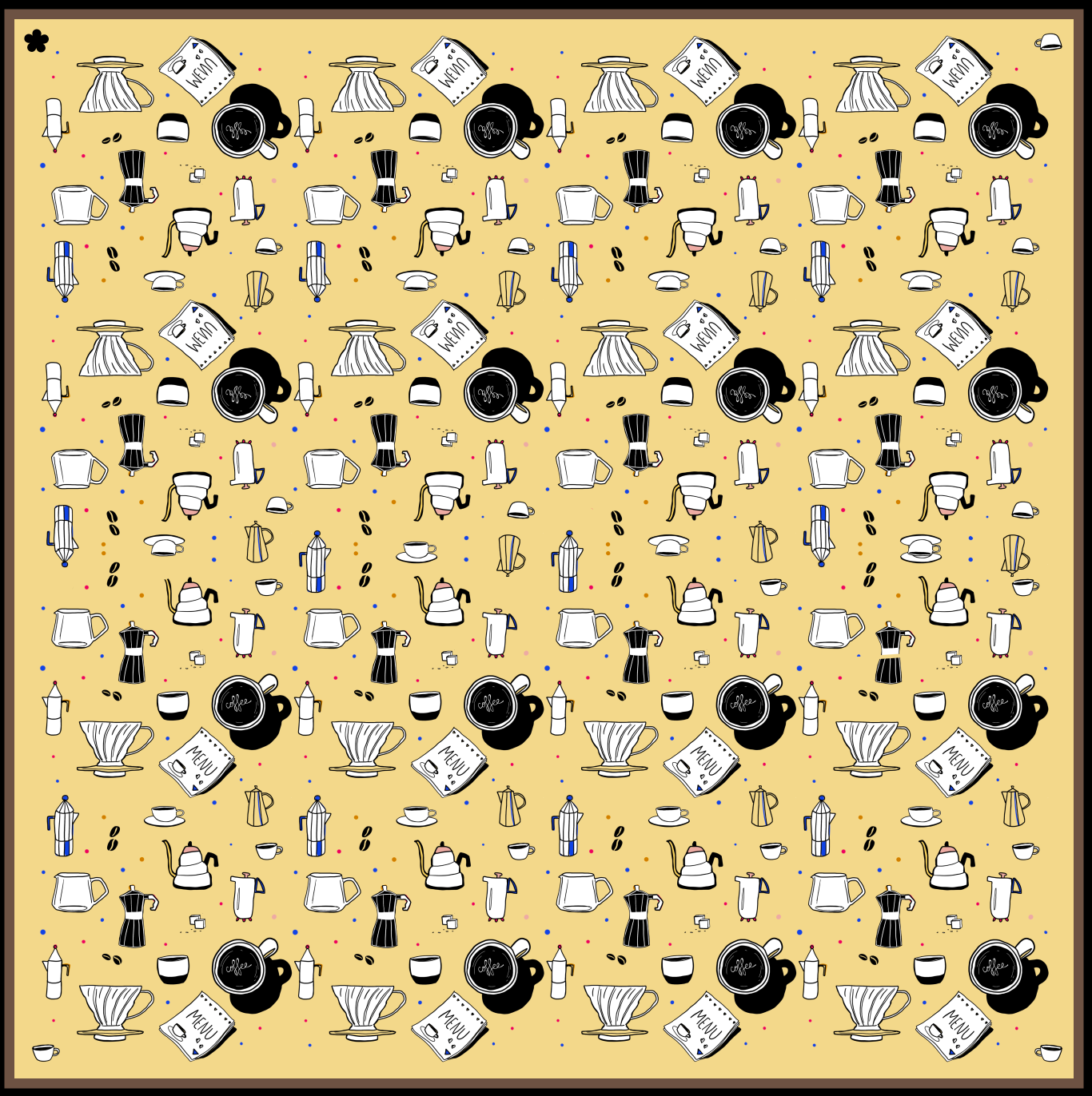 Coffee, 65cm Silk Twill Scarf
