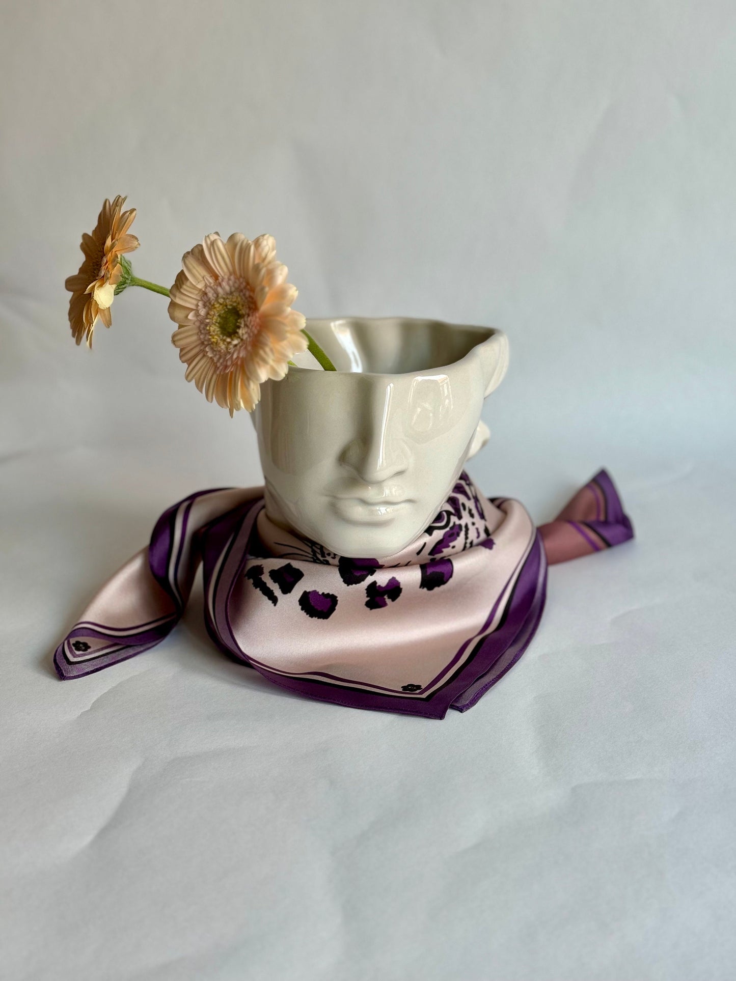 Lavender Chocolate 65cm Silk Scarf