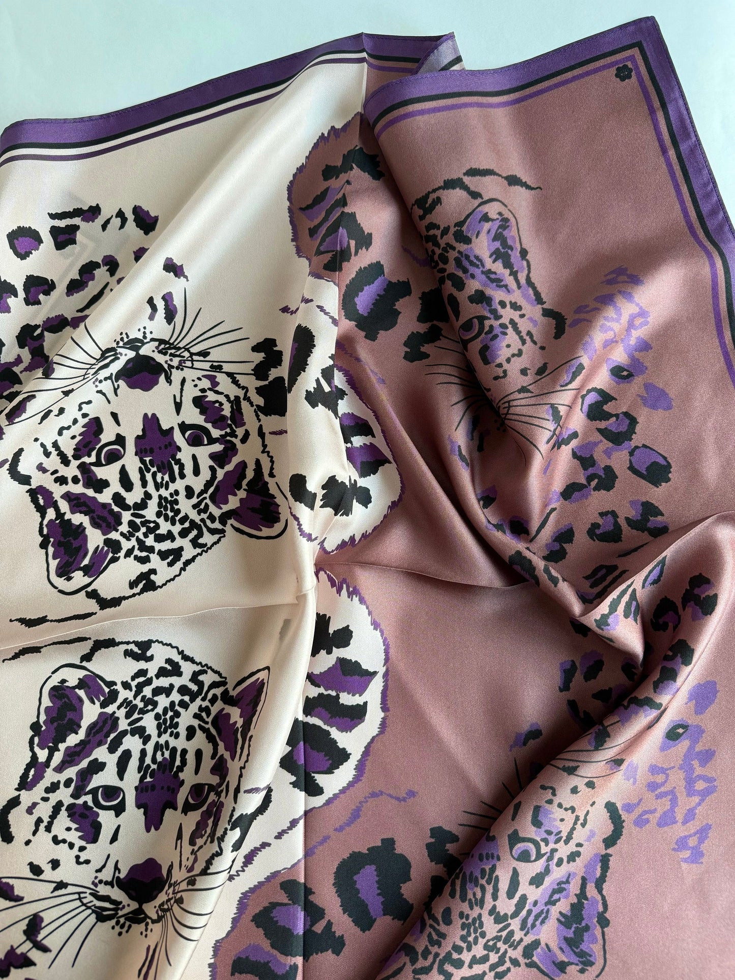 Lavender Chocolate 65cm Silk Scarf