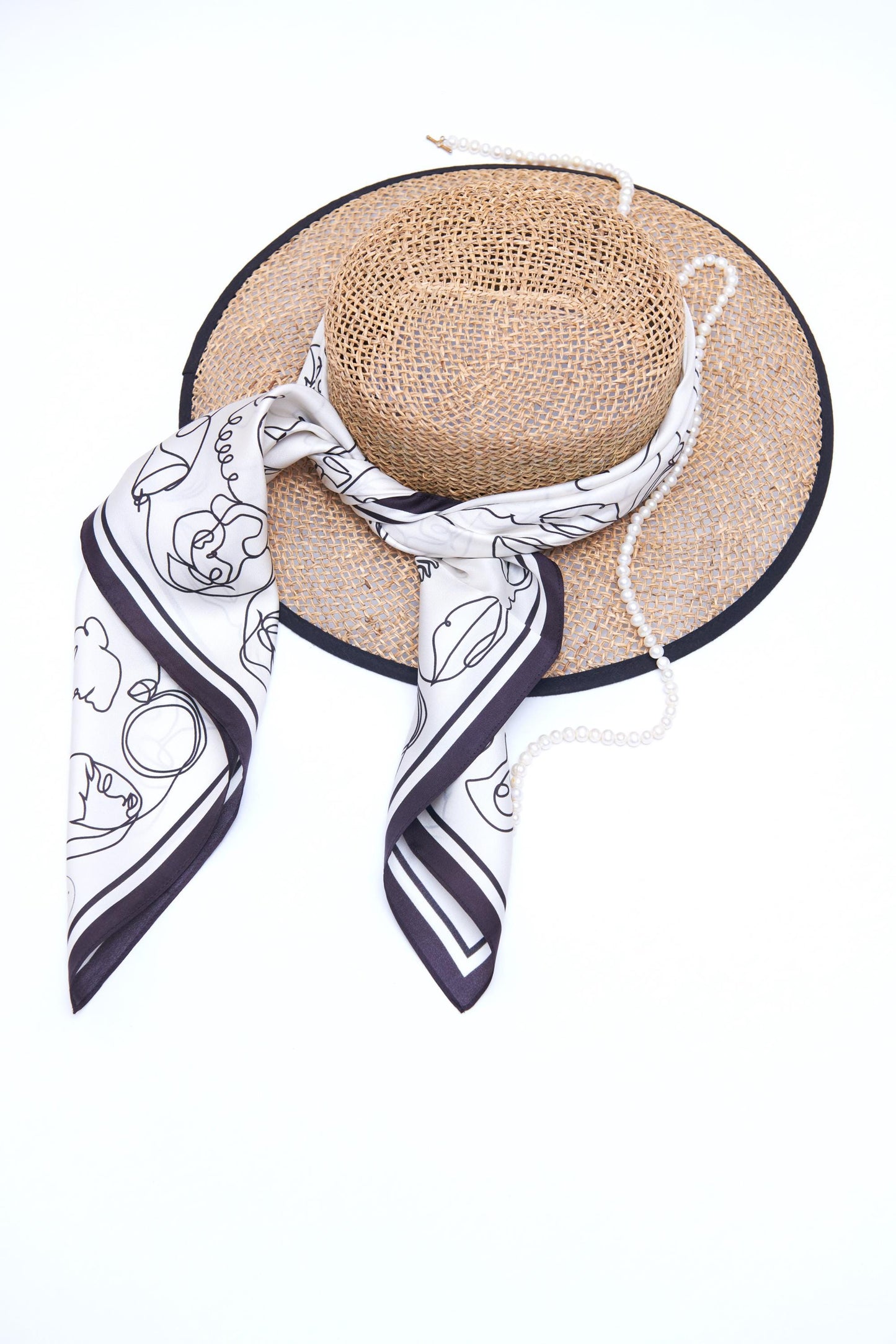 90cm 100% Silk Scarf "Gossip"