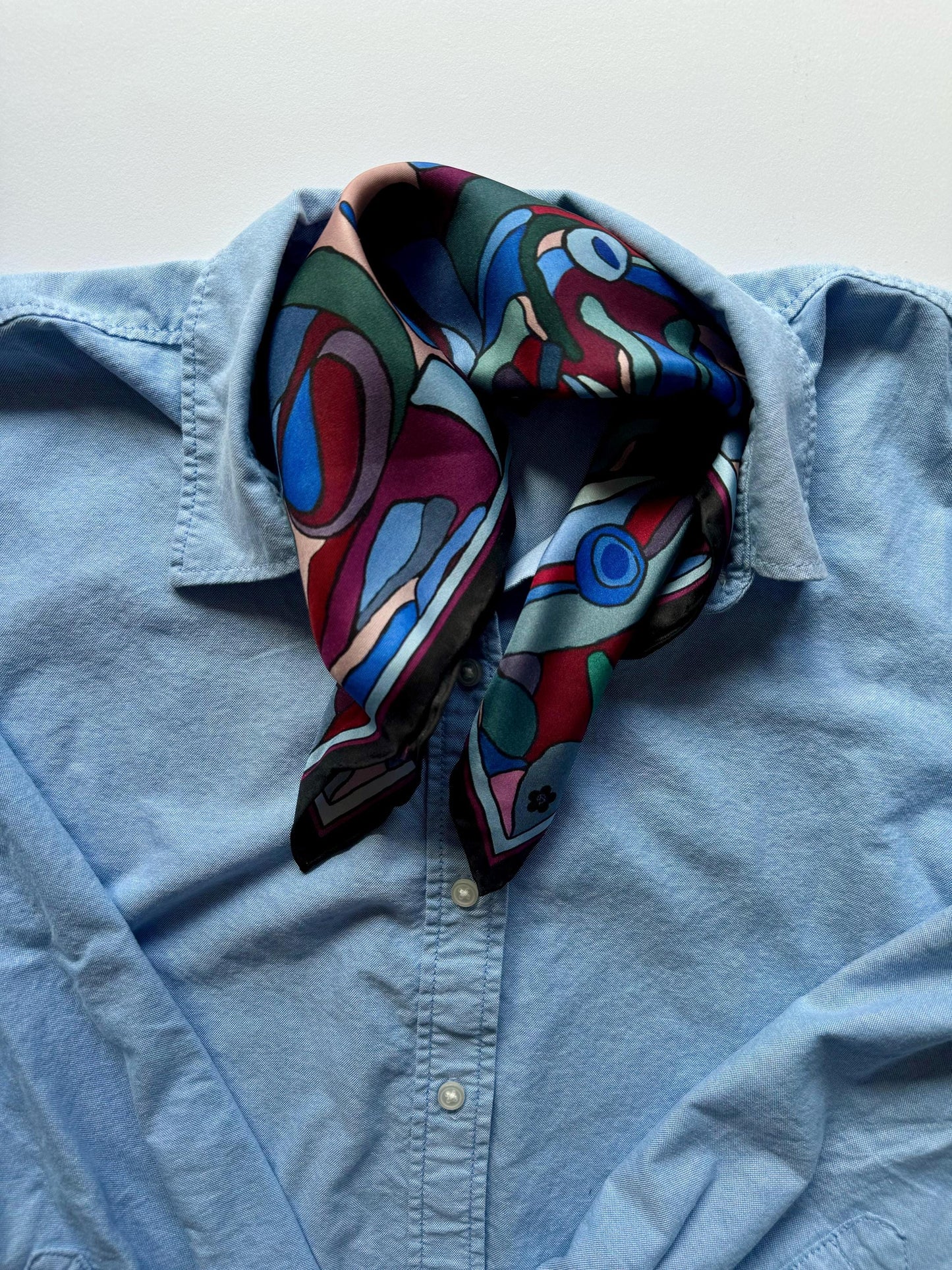 Purple autumn 40cm Silk Scarf