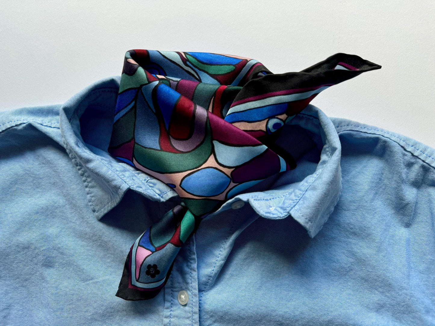 Purple autumn 40cm Silk Scarf