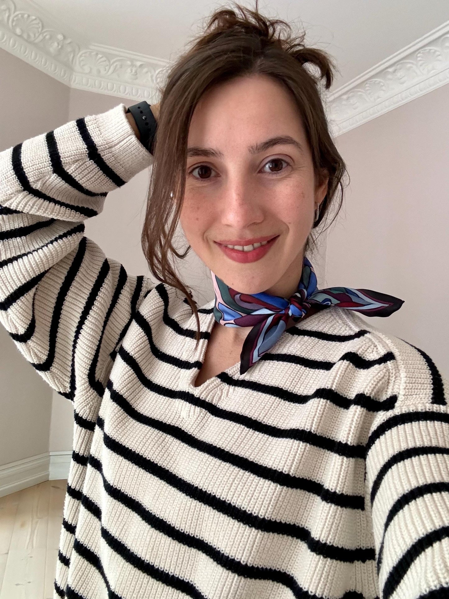 Purple autumn 40cm Silk Scarf