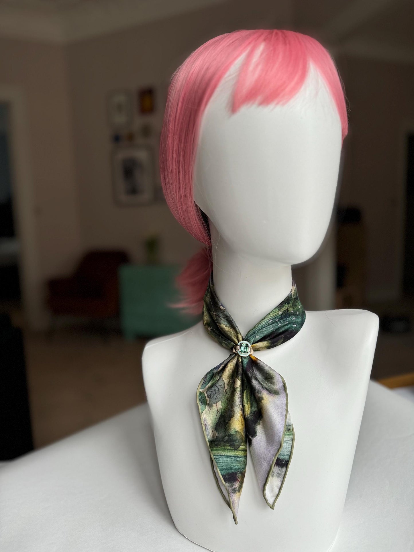 Forest House, 43 cm Square Silk Scarf