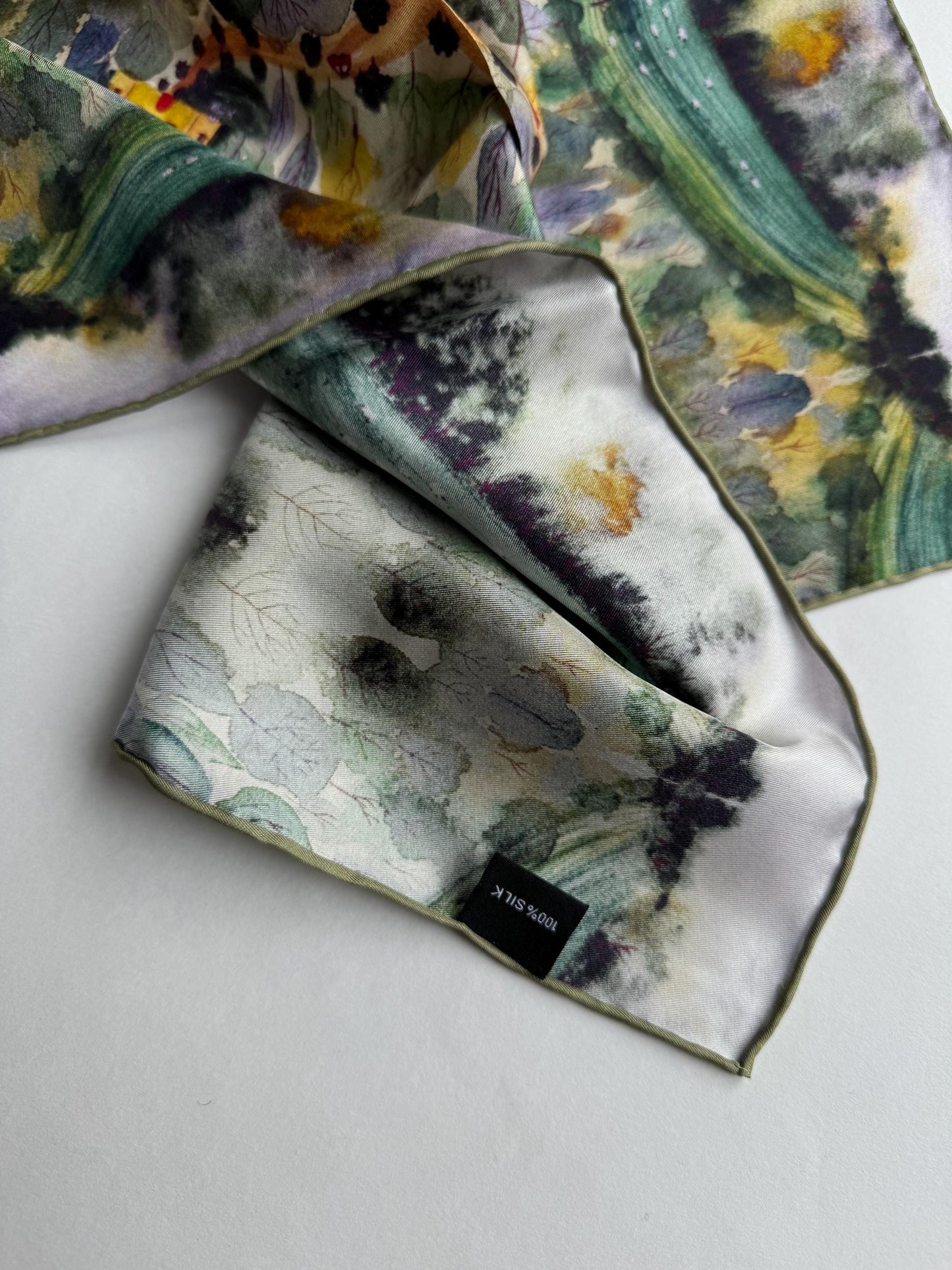 Forest House, 43 cm Square Silk Scarf