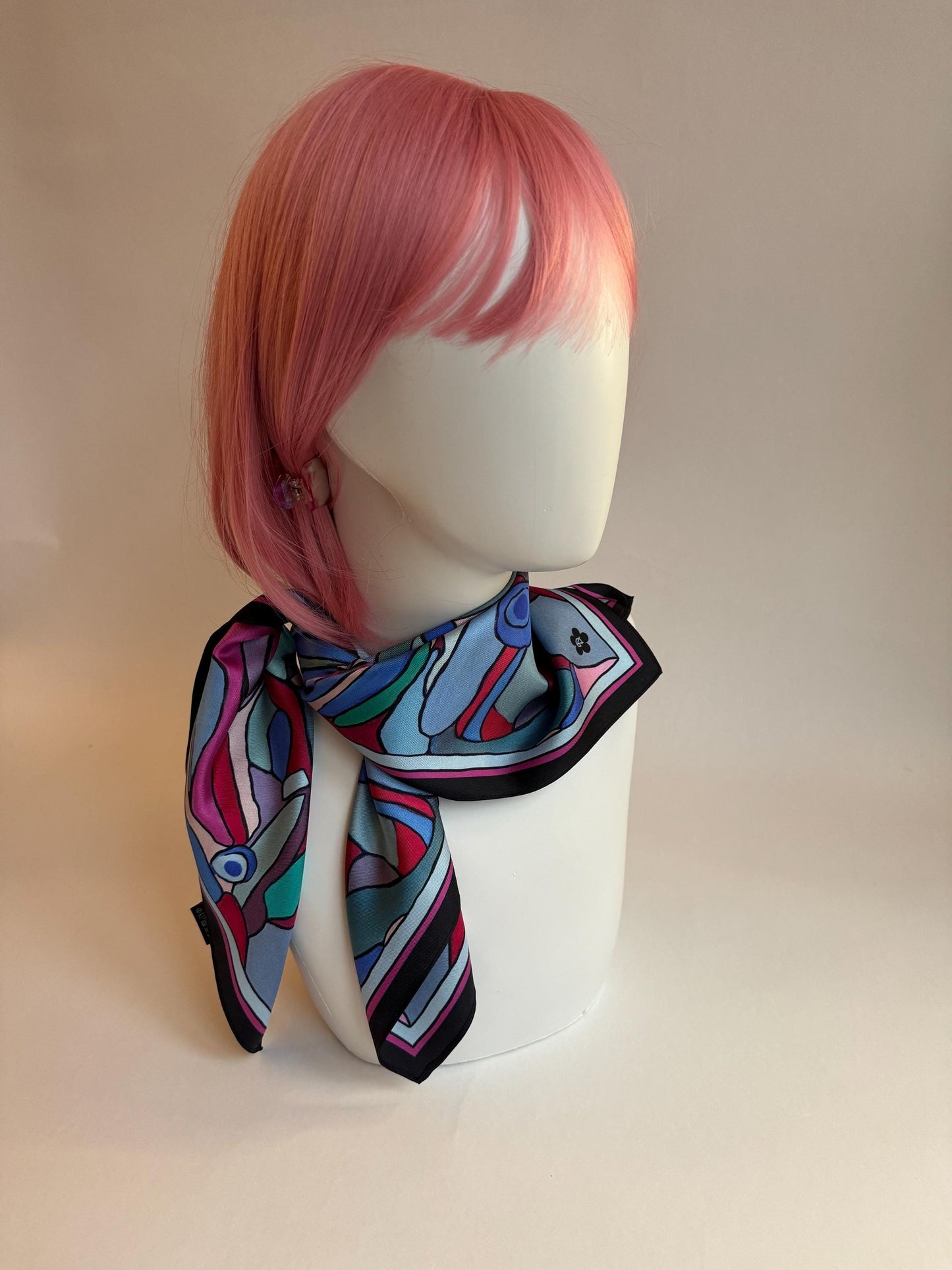 Purple Bush, 65 cm Silk Twill Square Scarf