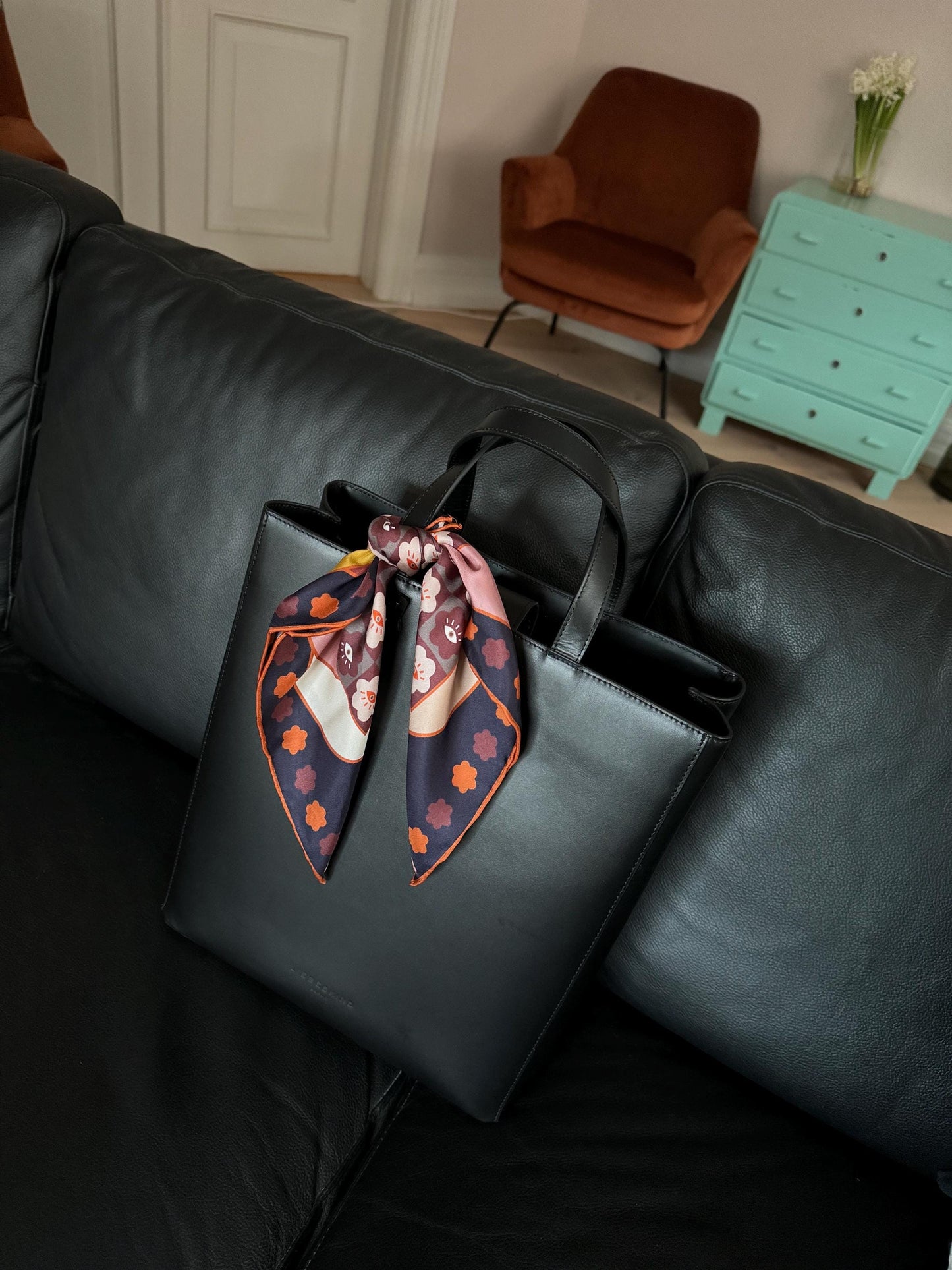 Curious eyes, 43 cm Square Silk Scarf