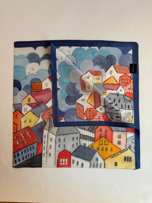 Scandinavia, 65cm Square Silk Scarf