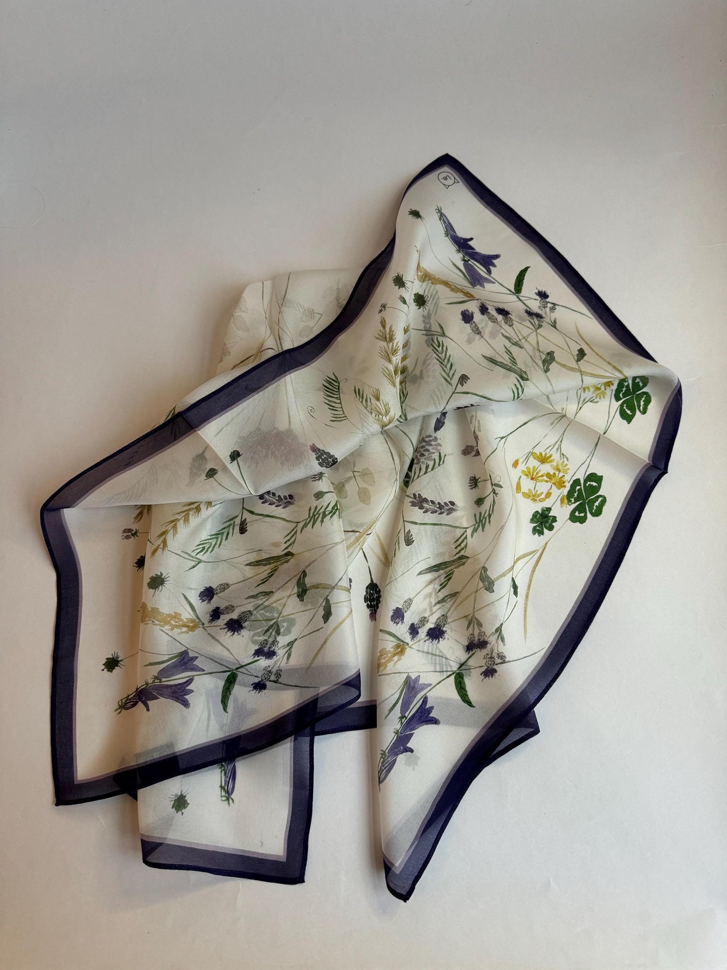 Danish Summer, 65cm Square Silk Chiffon Scarf