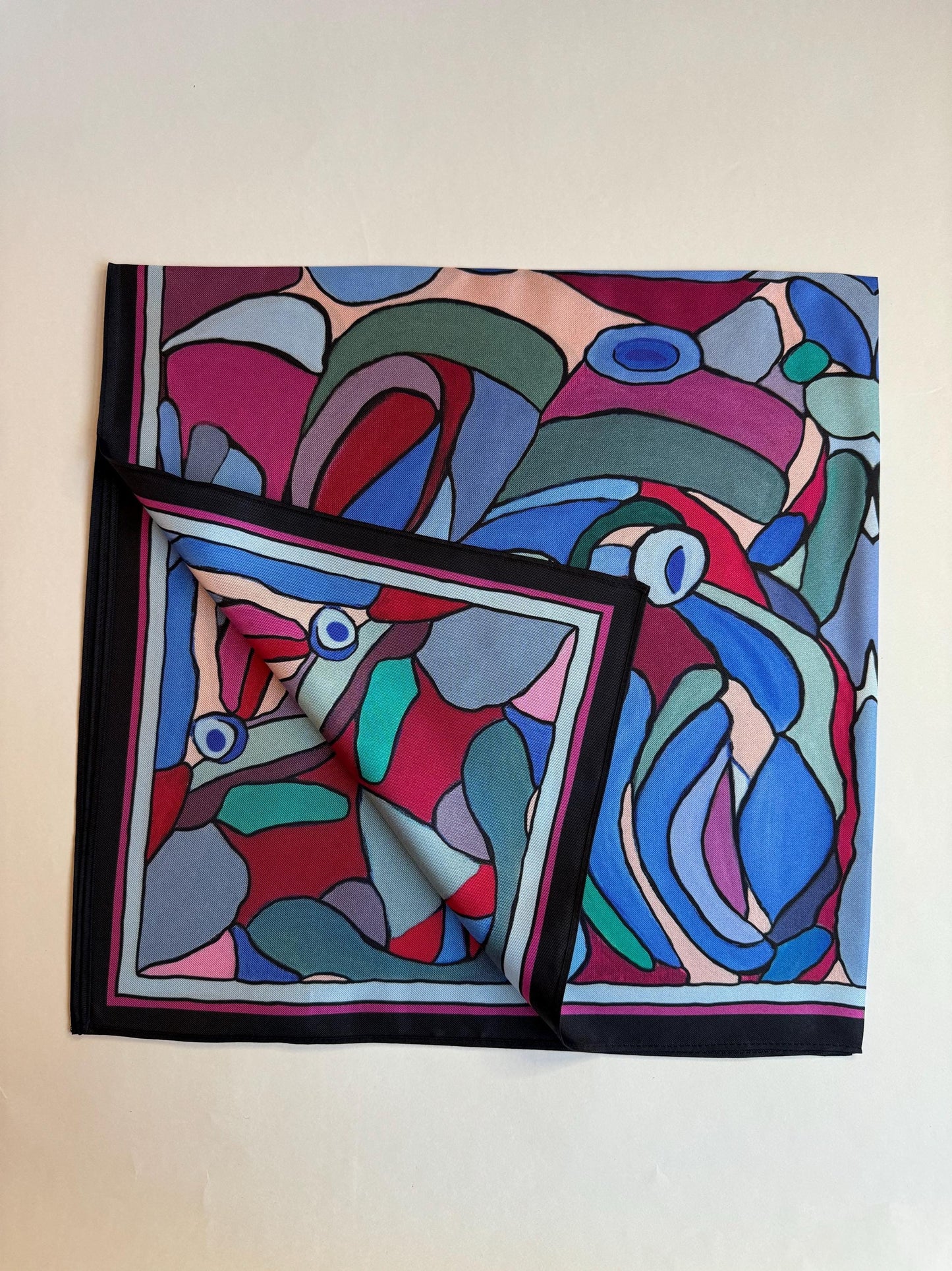 Purple Bush, 65 cm Silk Twill Square Scarf