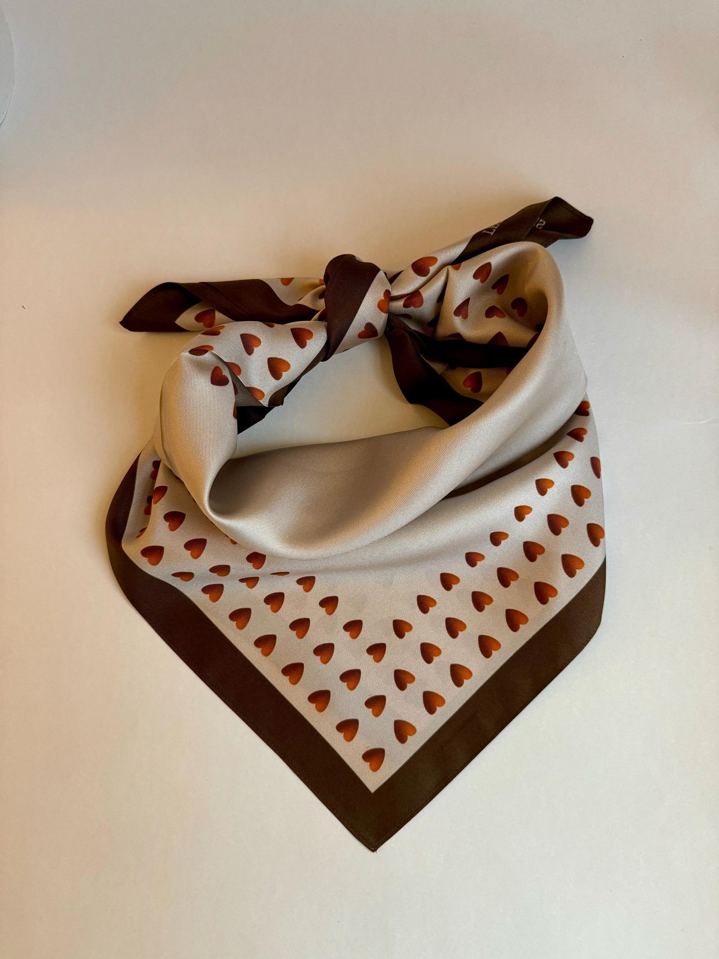Minimalist Love, 65 cm Silk Twill Square Scarf
