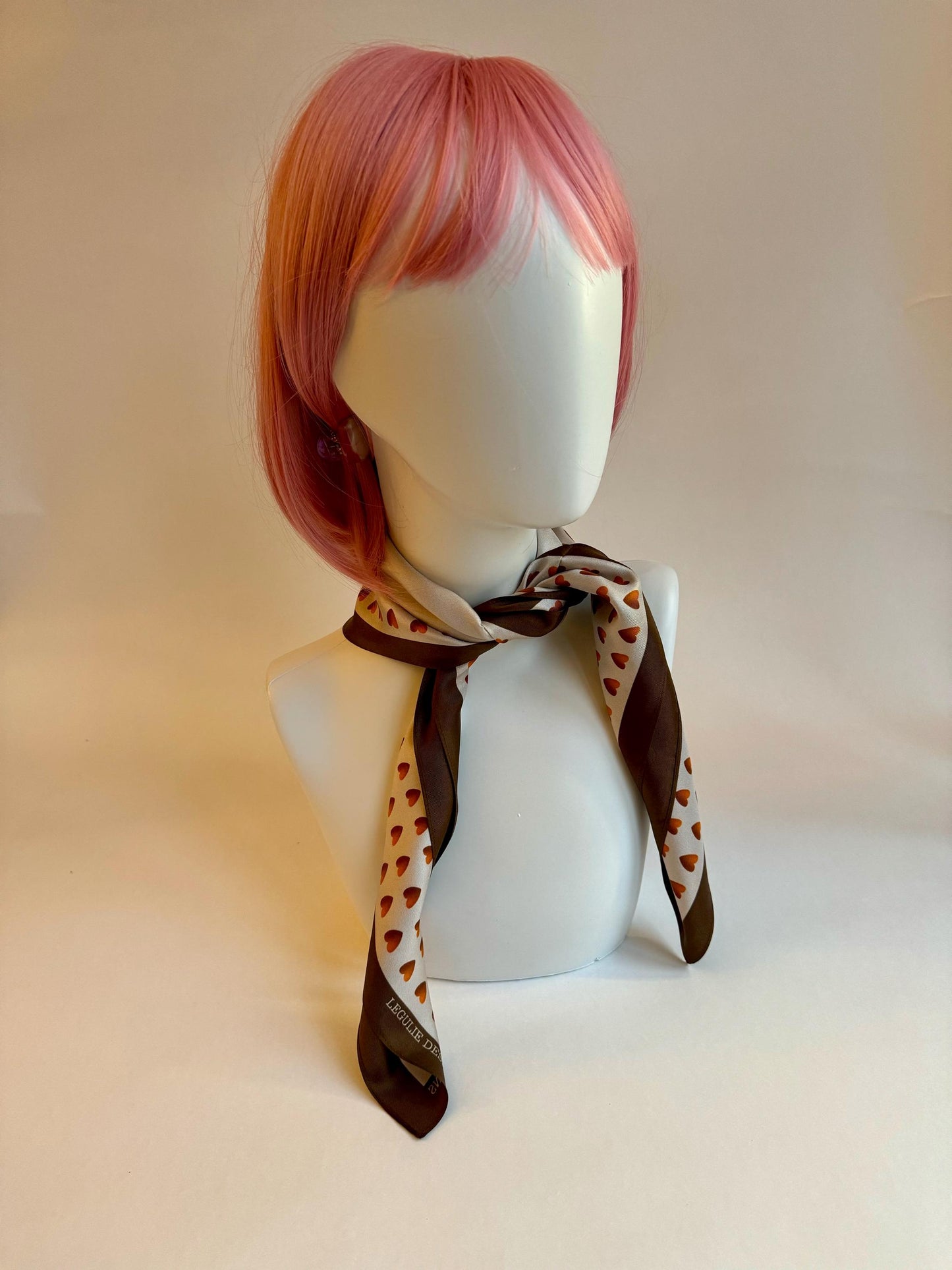 Minimalist Love, 65 cm Silk Twill Square Scarf