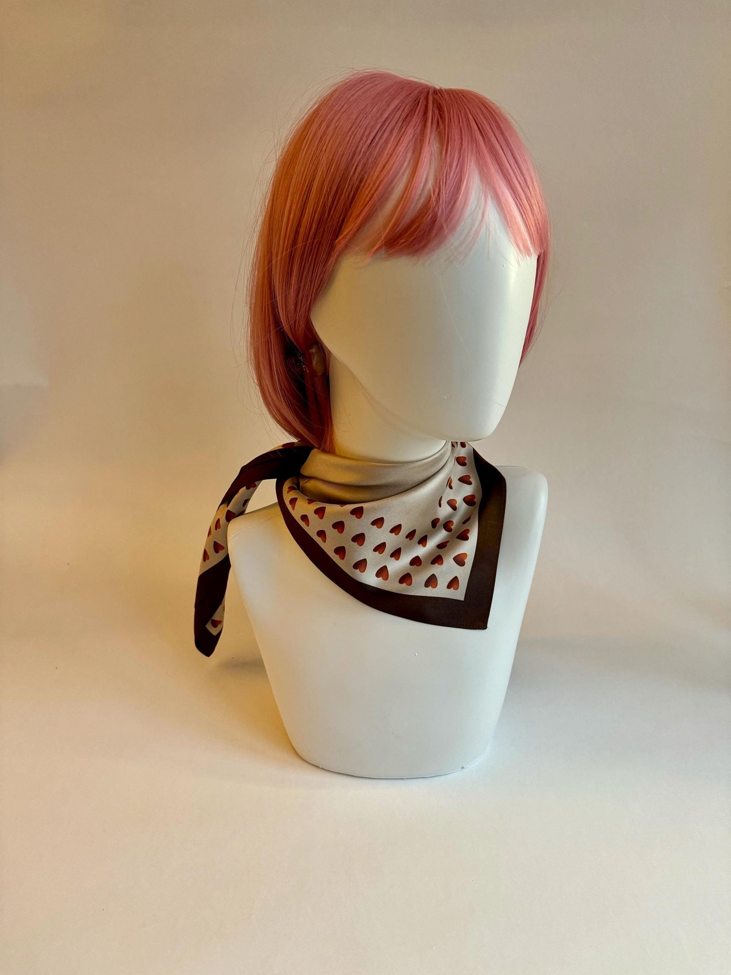 Minimalist Love, 65 cm Silk Twill Square Scarf