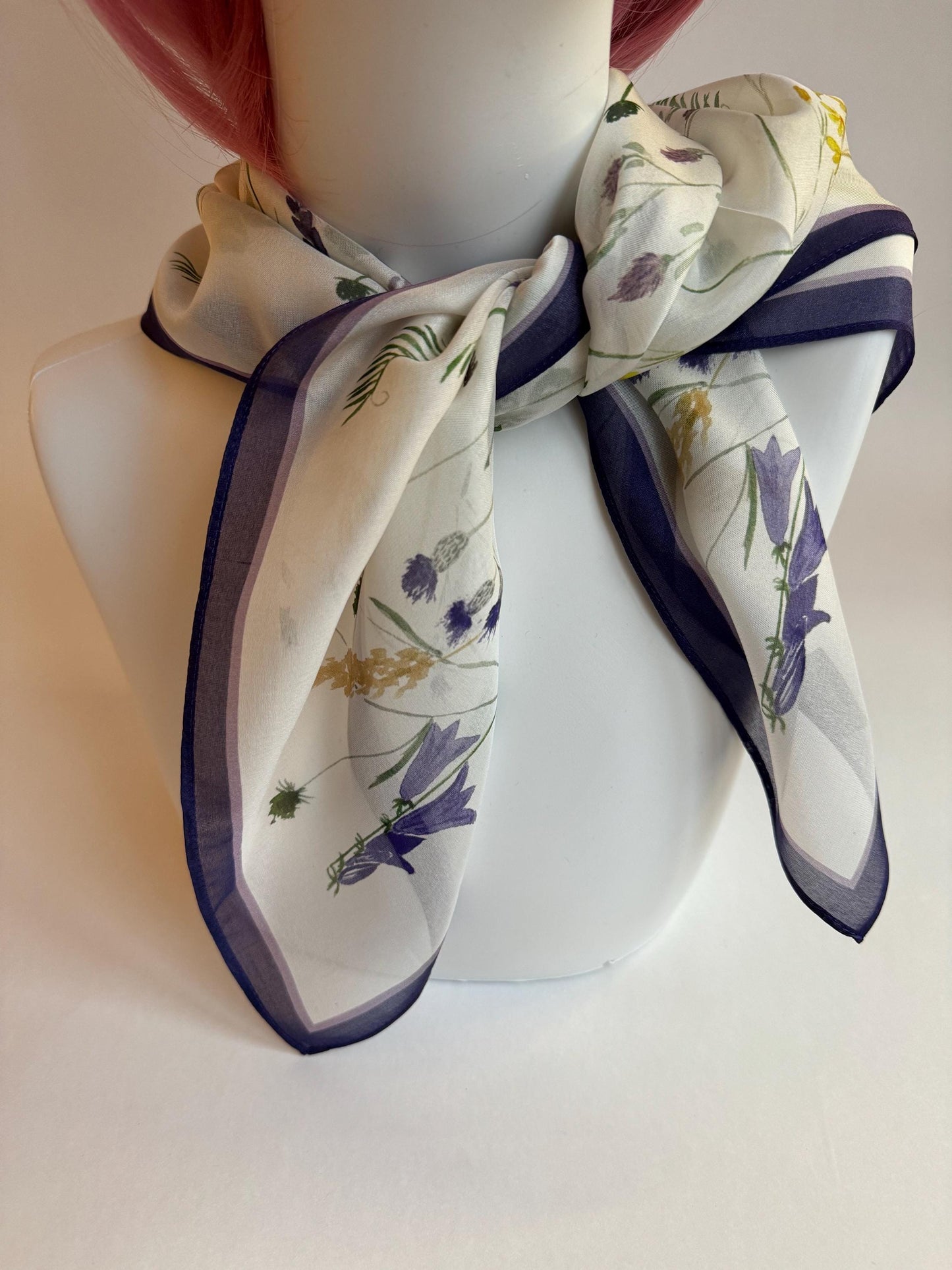 Danish Summer, 65cm Square Silk Chiffon Scarf