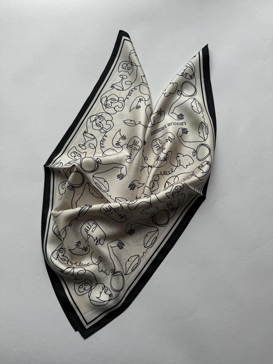 Gossip, 65cm Square Silk Scarf