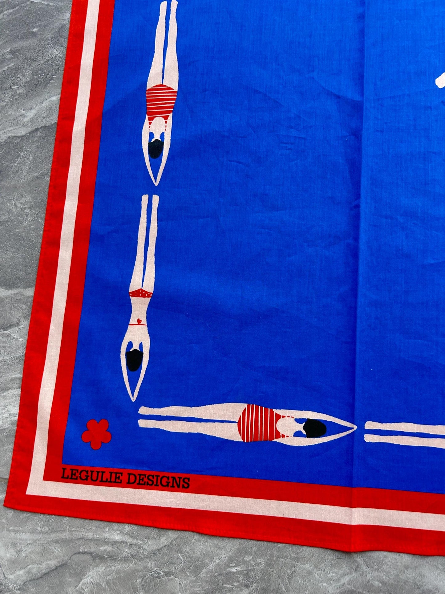 Swimmers 90cm Square Cotton Scarf