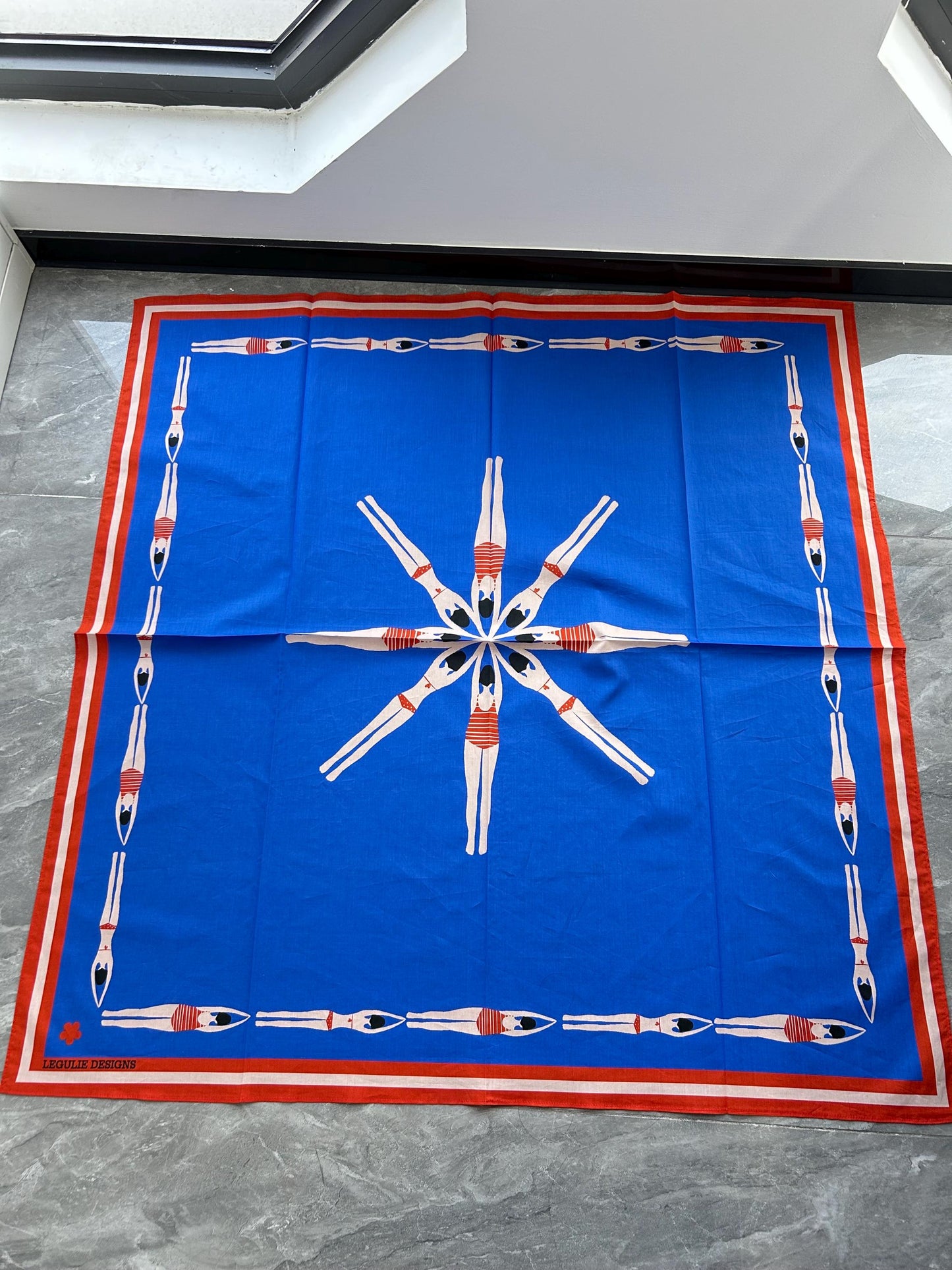 Swimmers 90cm Square Cotton Scarf